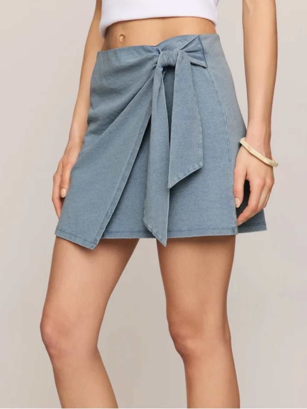 Z Supply Sora Jersey Denim Mini Skirt
